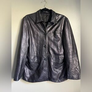 Isda&co black leather jacket